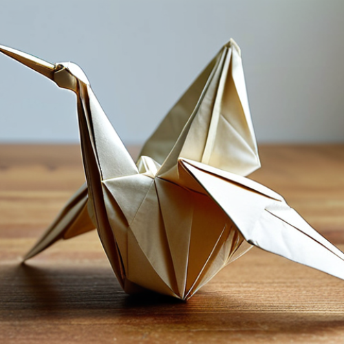 Home 11 **Intricate origami crane, folded from recycled paper, soft natural light, sustainable hobby.** (This highlights origami and the eco-friendly aspect.)